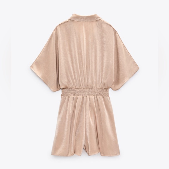 🌻HP🌻Zara Women’s X-Small Satin Effect Knot Jumpsuit - Picture 7 of 8